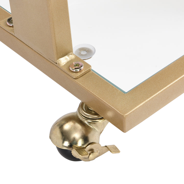 Golden Side Table, Acrylic Sofa Table