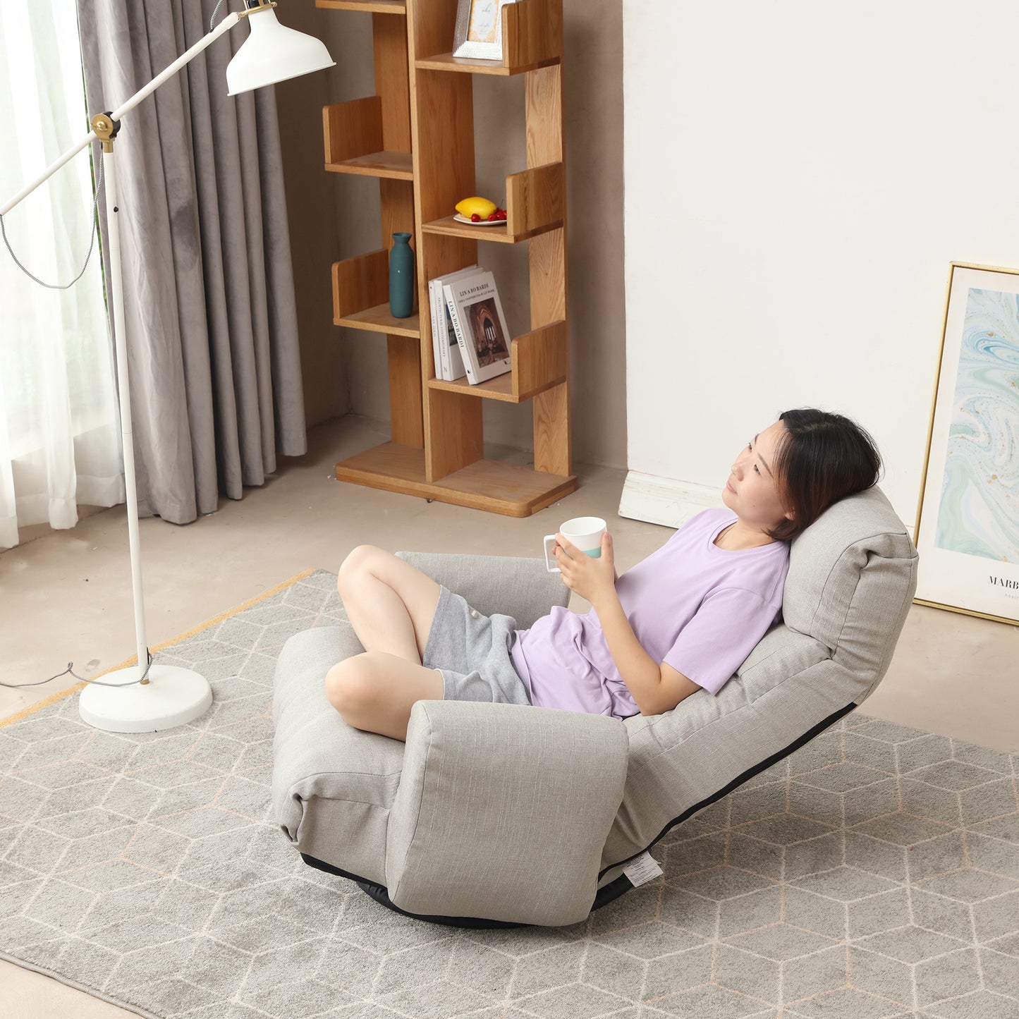 Adjustable head and waist, game chair, 360 degree rotatable sofa chair