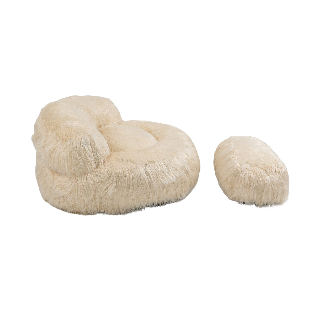 Bean Bag Chair, Floor Sofa with Handle,Accent Sofa Chair with Ottoma