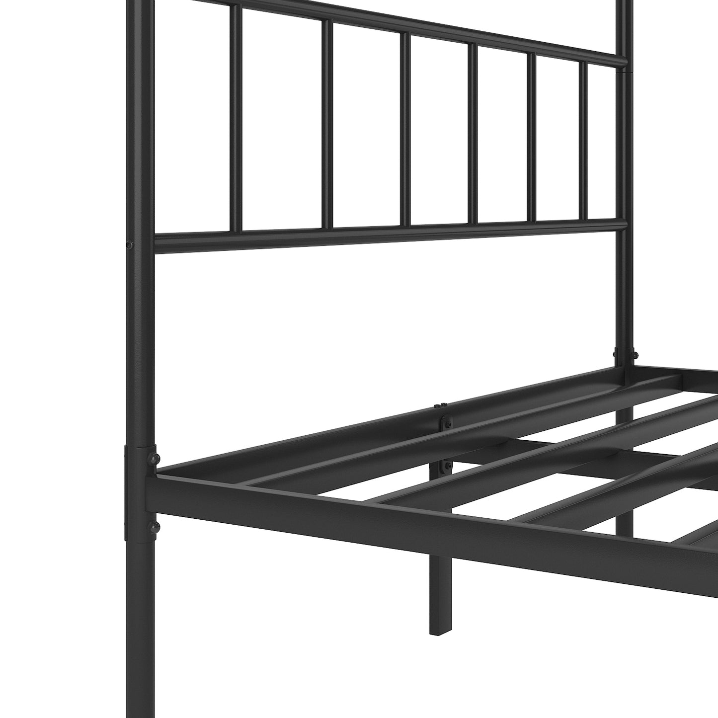 Metal Platform Bed frame with Headboard, Sturdy Metal Frame, No Box Spring Needed(King)