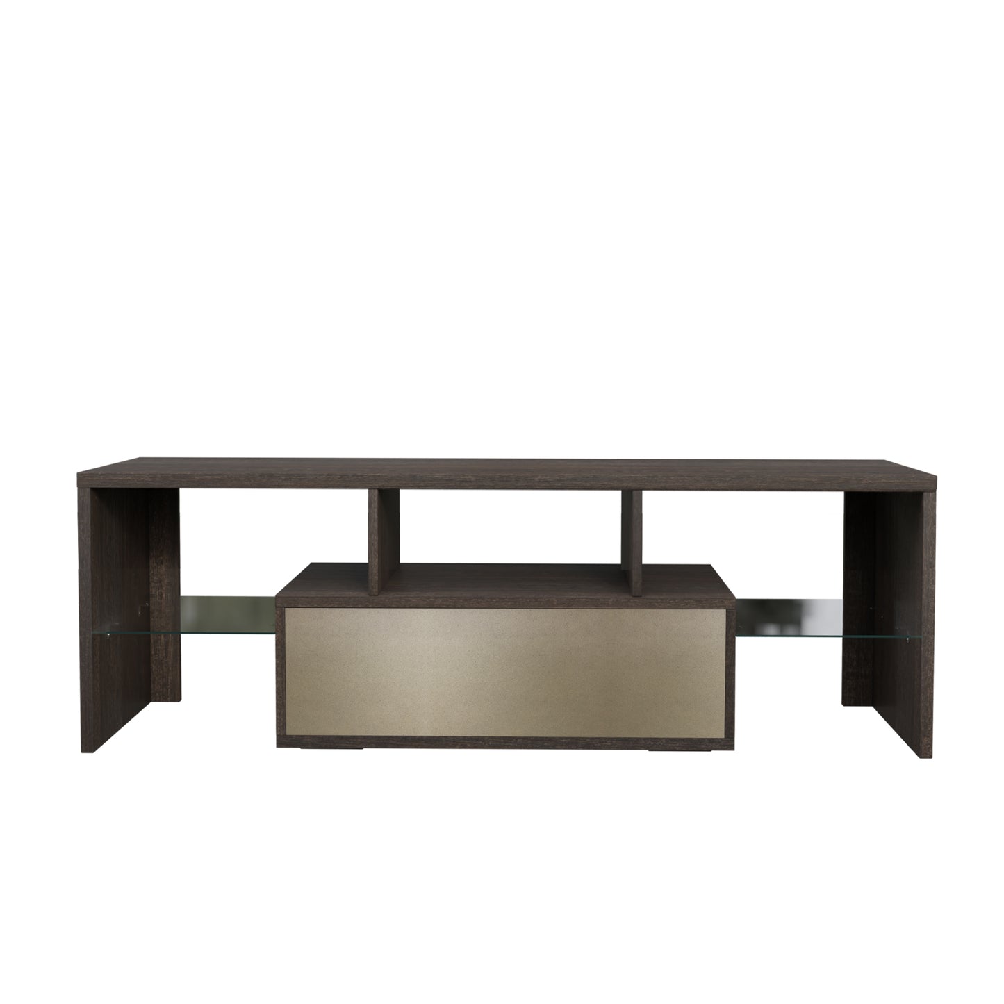 quick assembly brown simple modern TV  stand