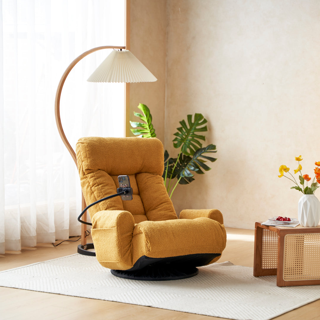 Adjustable head and waist, 360 degree rotatable sofa chair