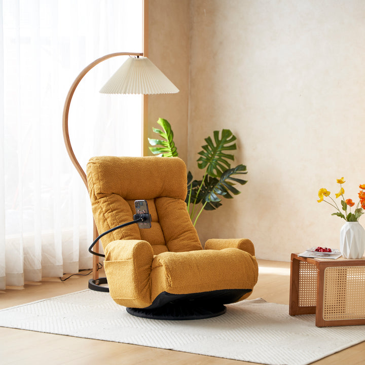 Adjustable head and waist, 360 degree rotatable sofa chair