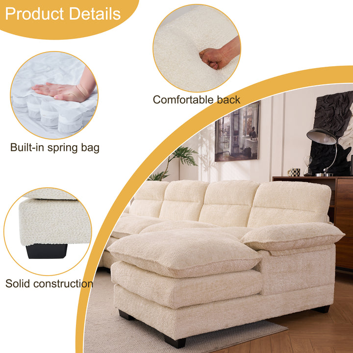 U-shaped sofa, including two single seats and two chaise