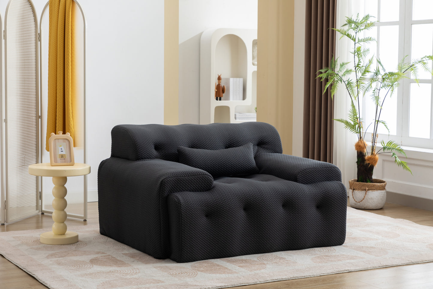 Large Size 1 Seater Sofa, Pure Foam Comfy Sofa Couch