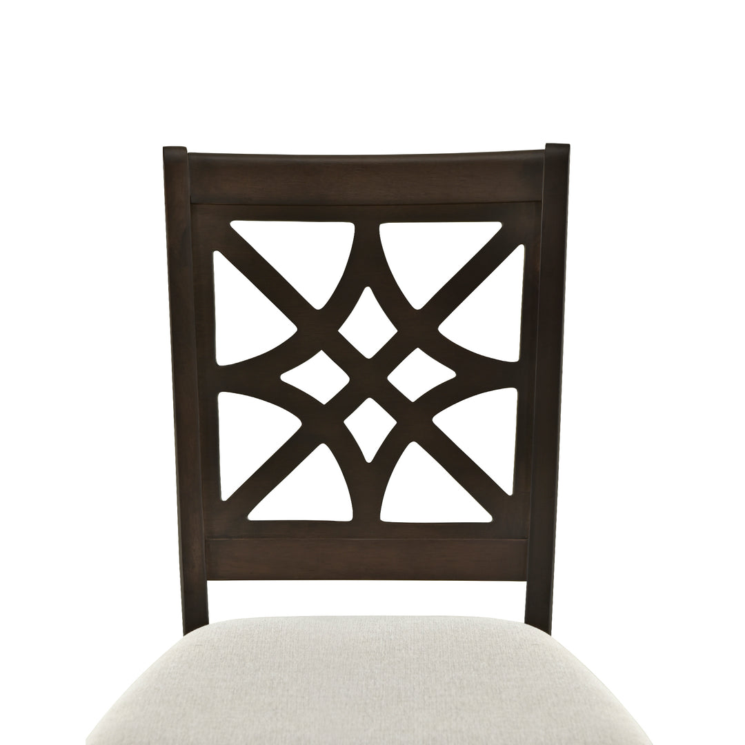 5-Piece 62*35.2inch Extendable Rubber Wood Dining Table Set with X-shape Legs