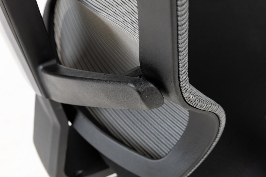 Excustive office chair with headrest and 2D armrest