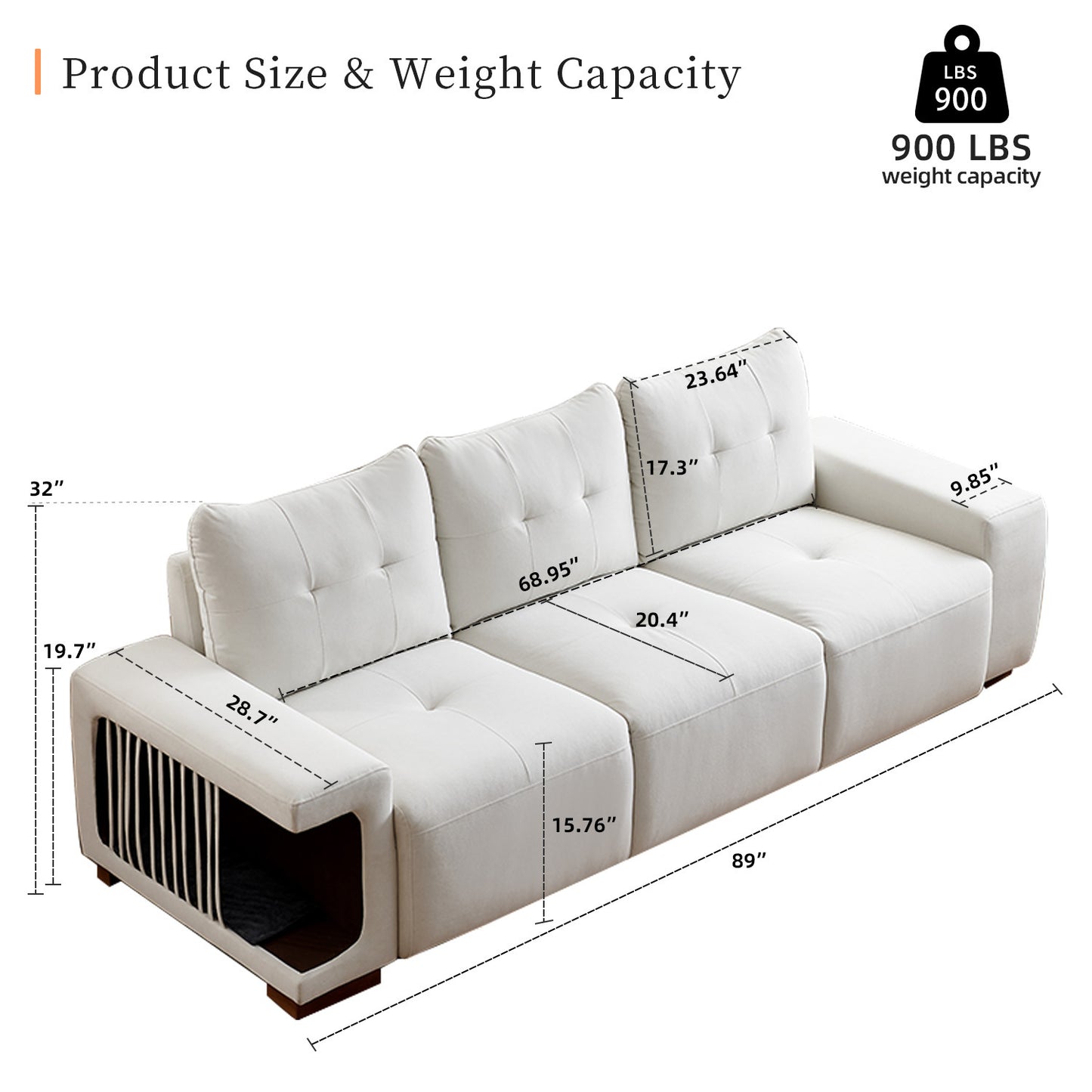 3 Seater Sofa Couch for Living Room