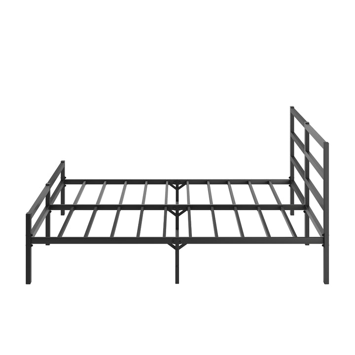 Metal Platform Bed frame with Headboard, No Box Spring Needed(Queen)